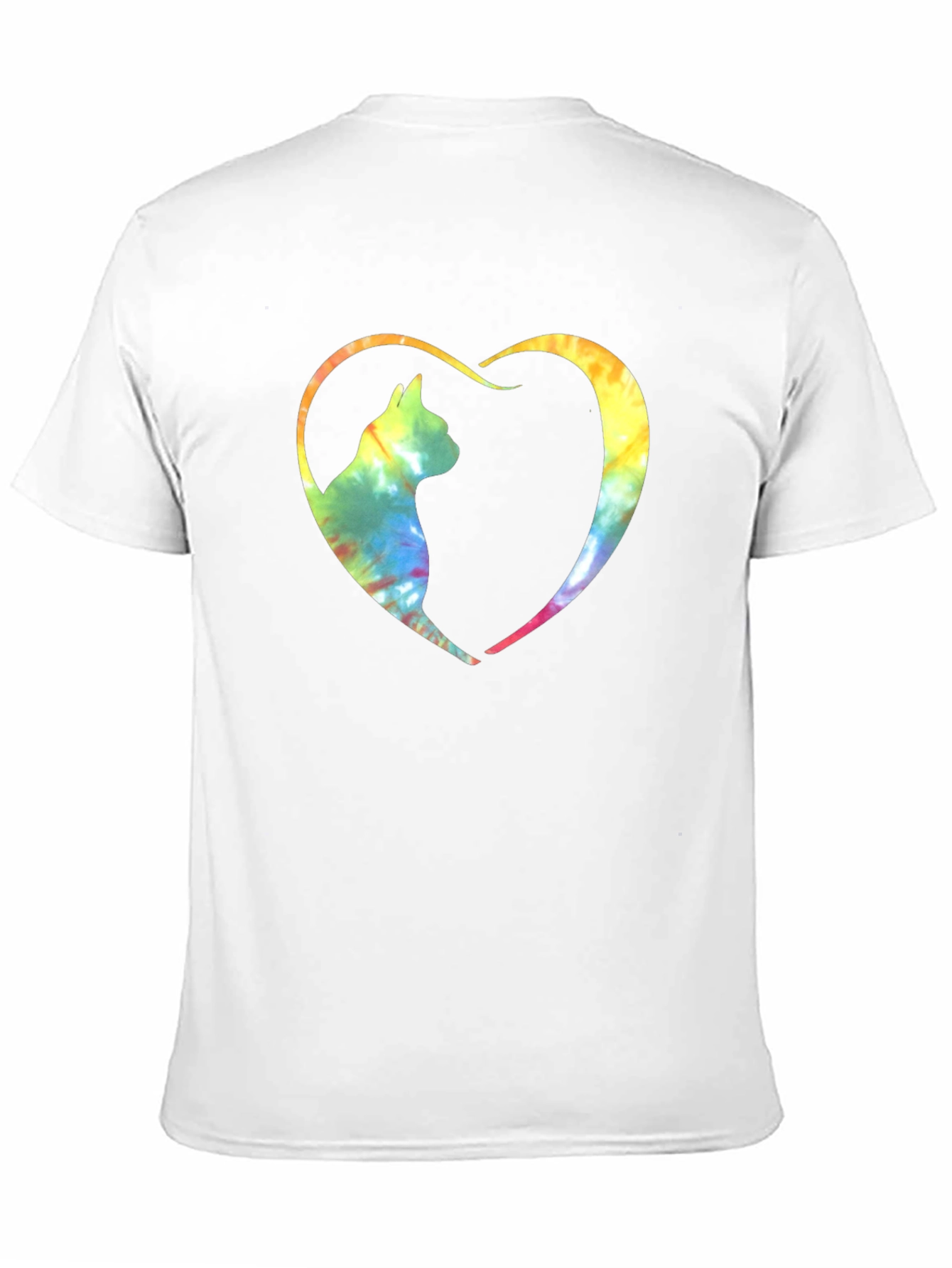 Tie-Dye Cat Heart Graphic Tee