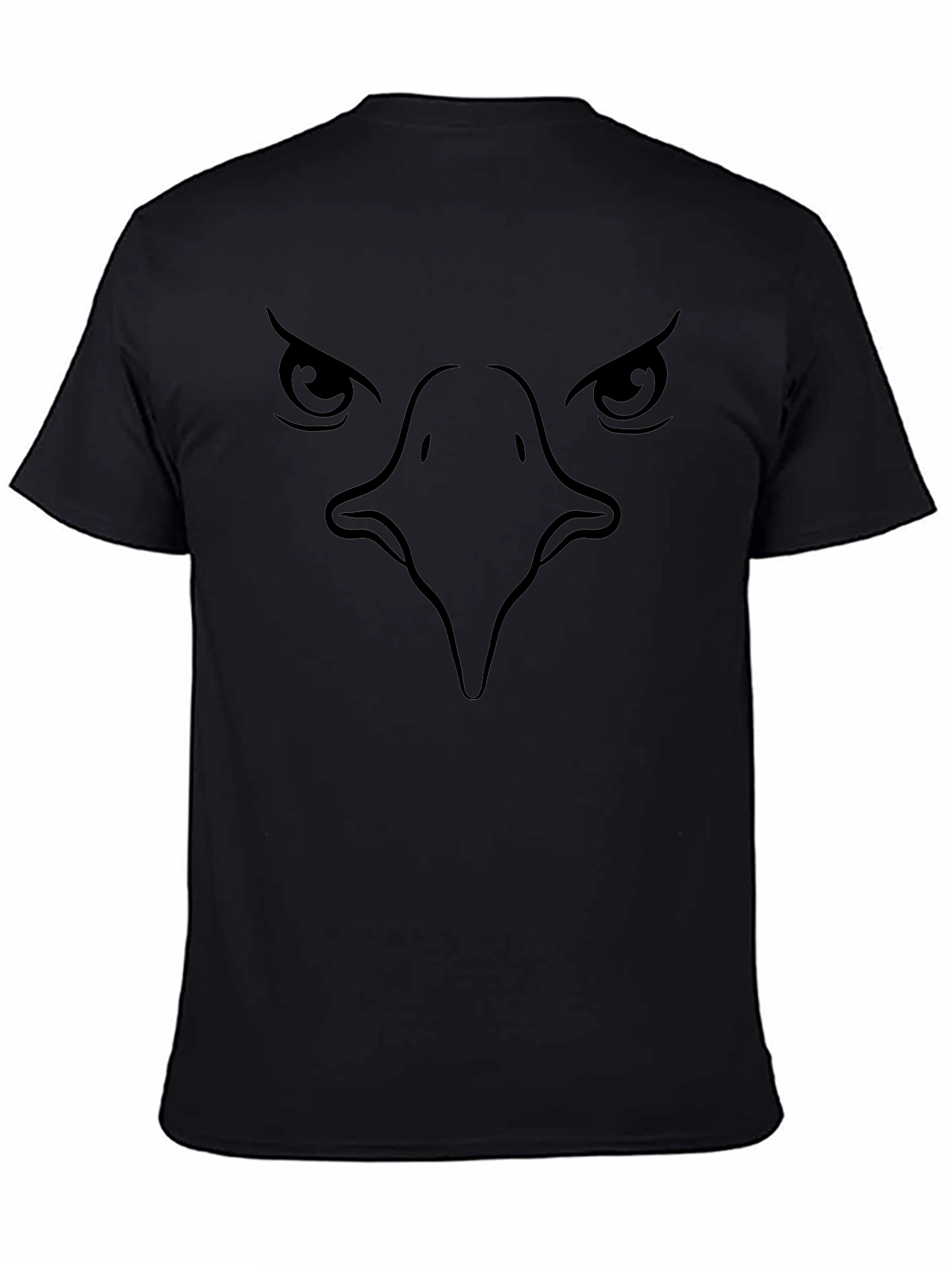 Black Eagle Face Graphic T-Shirt