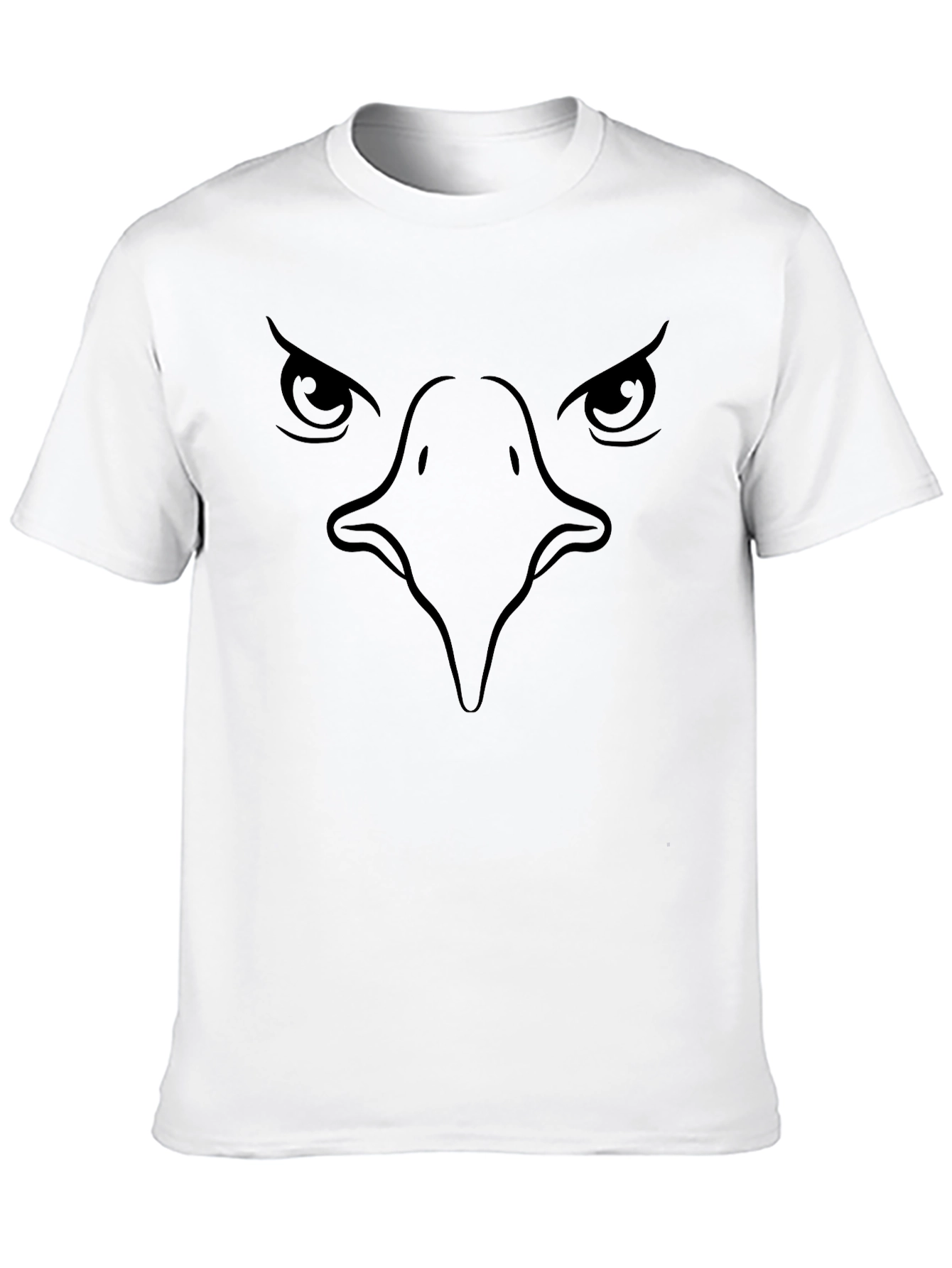 Black Eagle Face Graphic T-Shirt