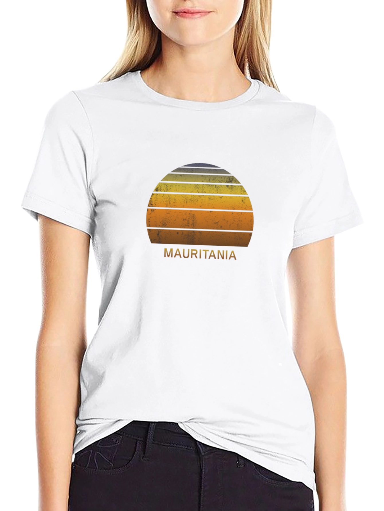 Retro Mauritania Sunset T-Shirt