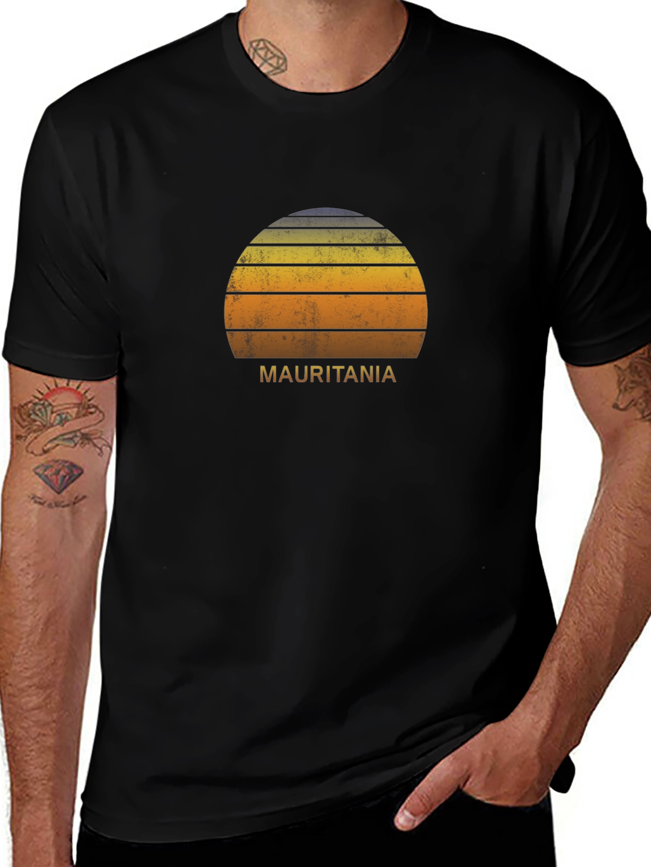 Retro Mauritania Sunset T-Shirt