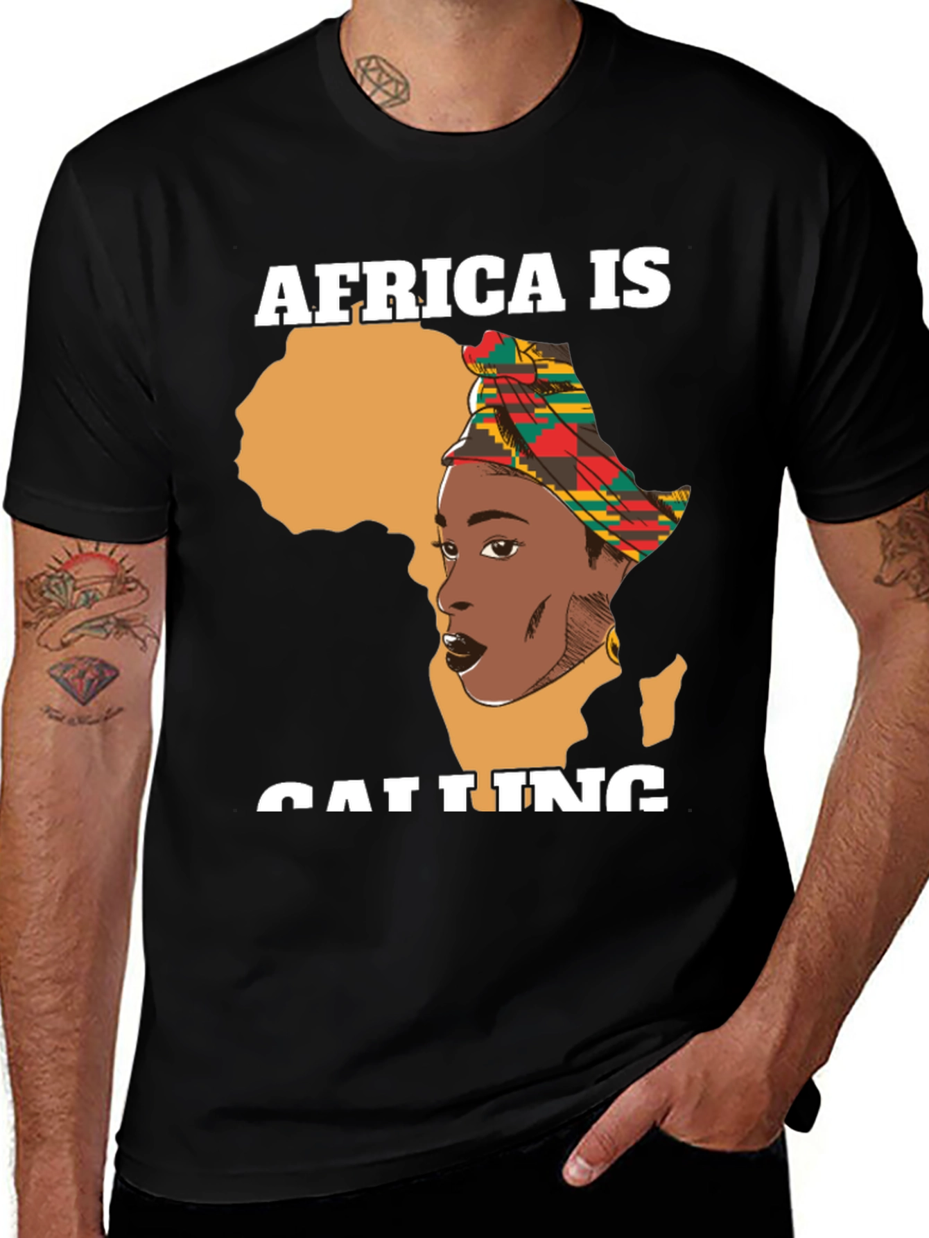 Africa is Calling Black T-Shirt