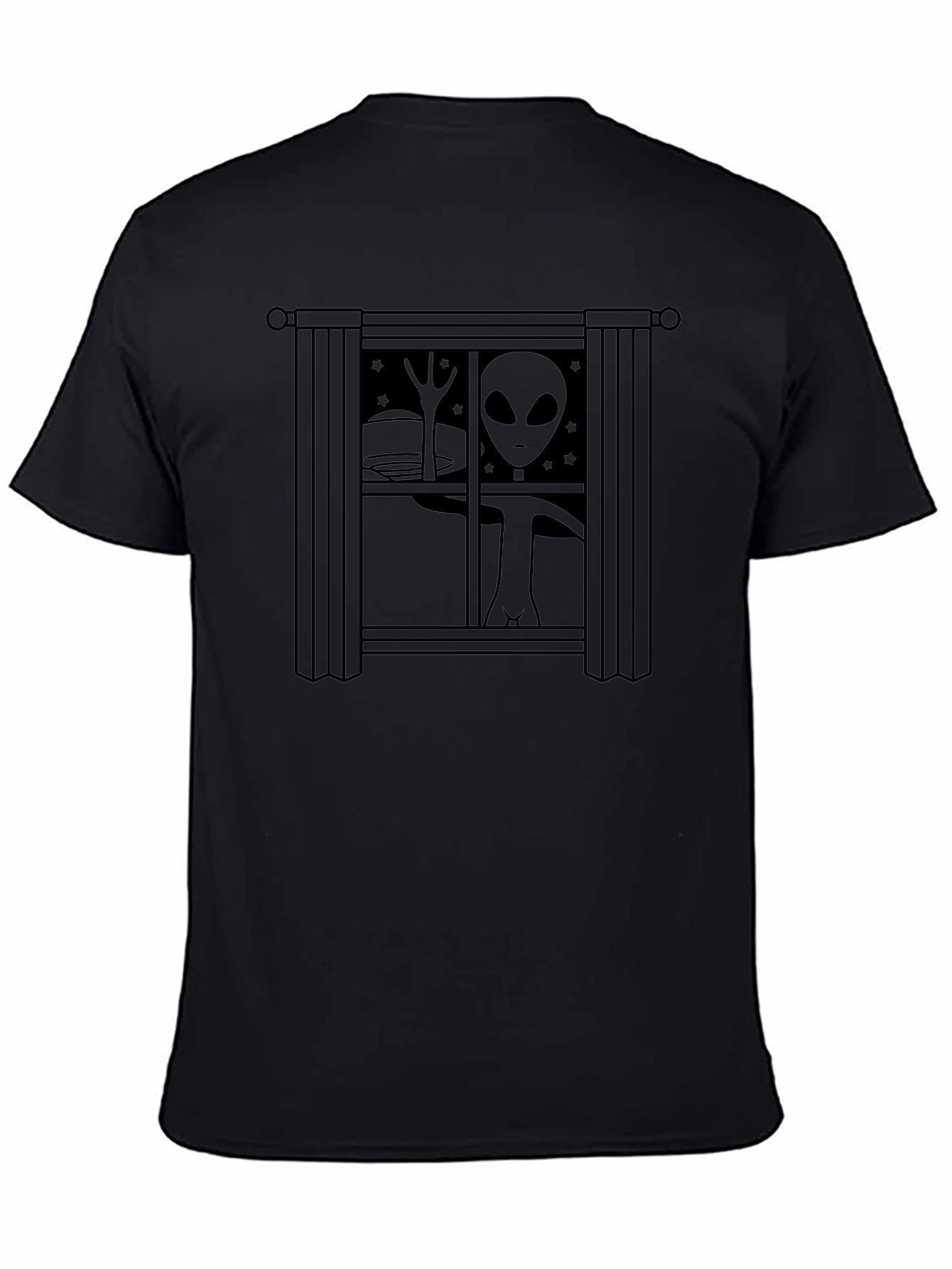 Alien Window Graphic Tee - Unique Design