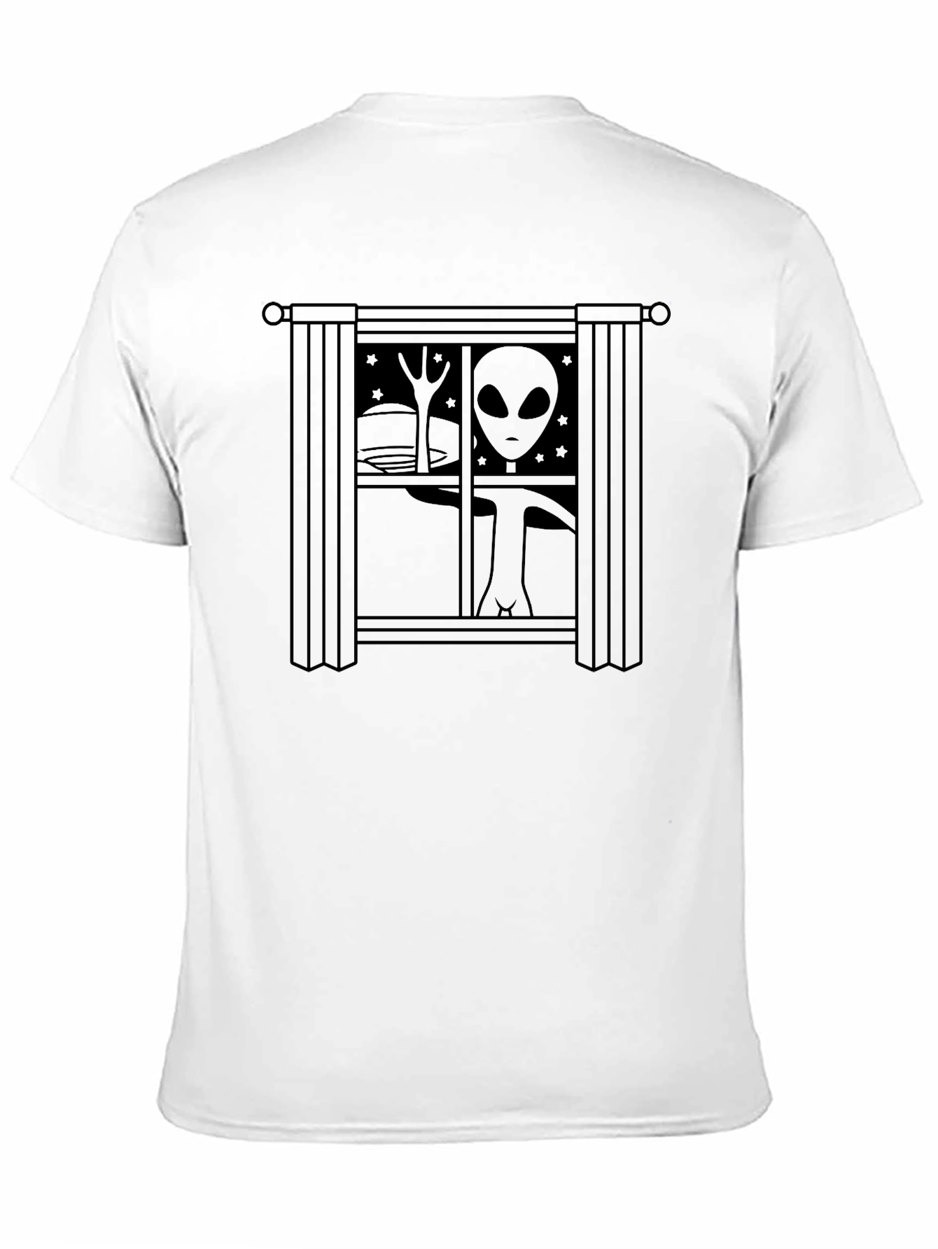 Alien Window Graphic Tee - Unique Design