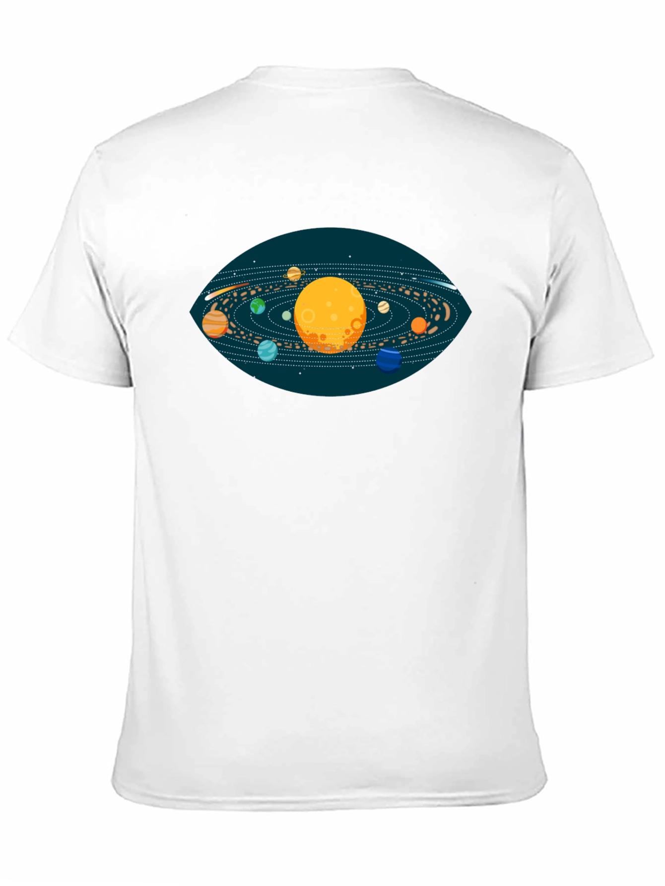 Solar System Graphic T-Shirt - Black