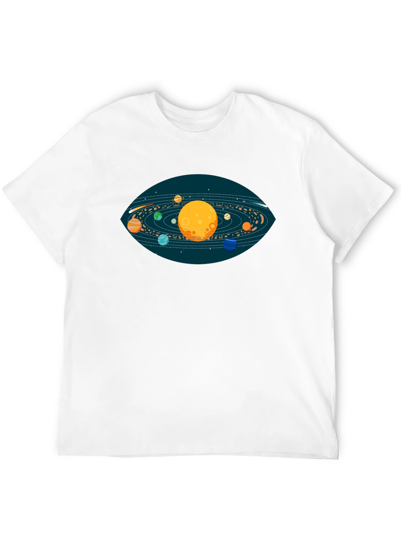 Solar System Graphic T-Shirt - Black
