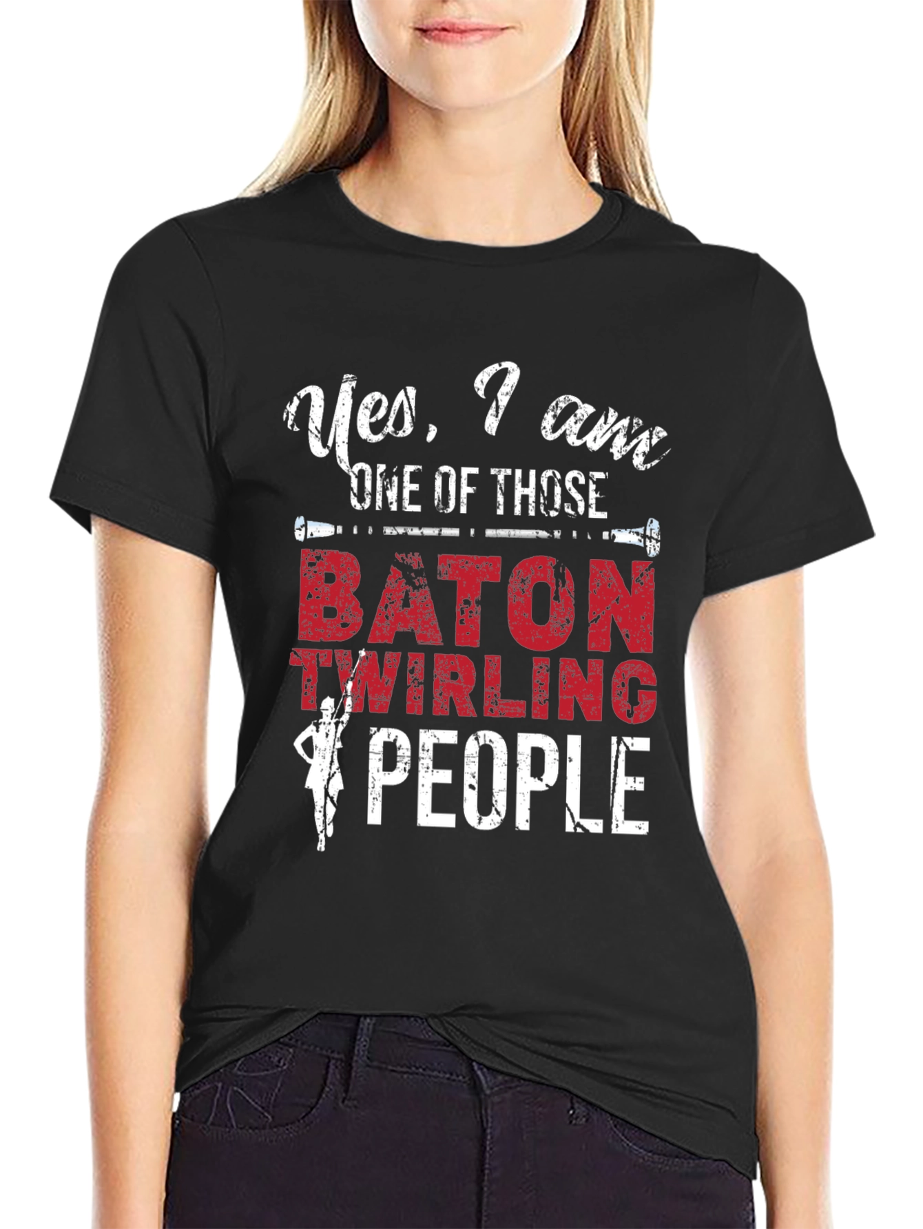 Baton Twirling People Graphic Tee - Unisex Cotton T-Shirt