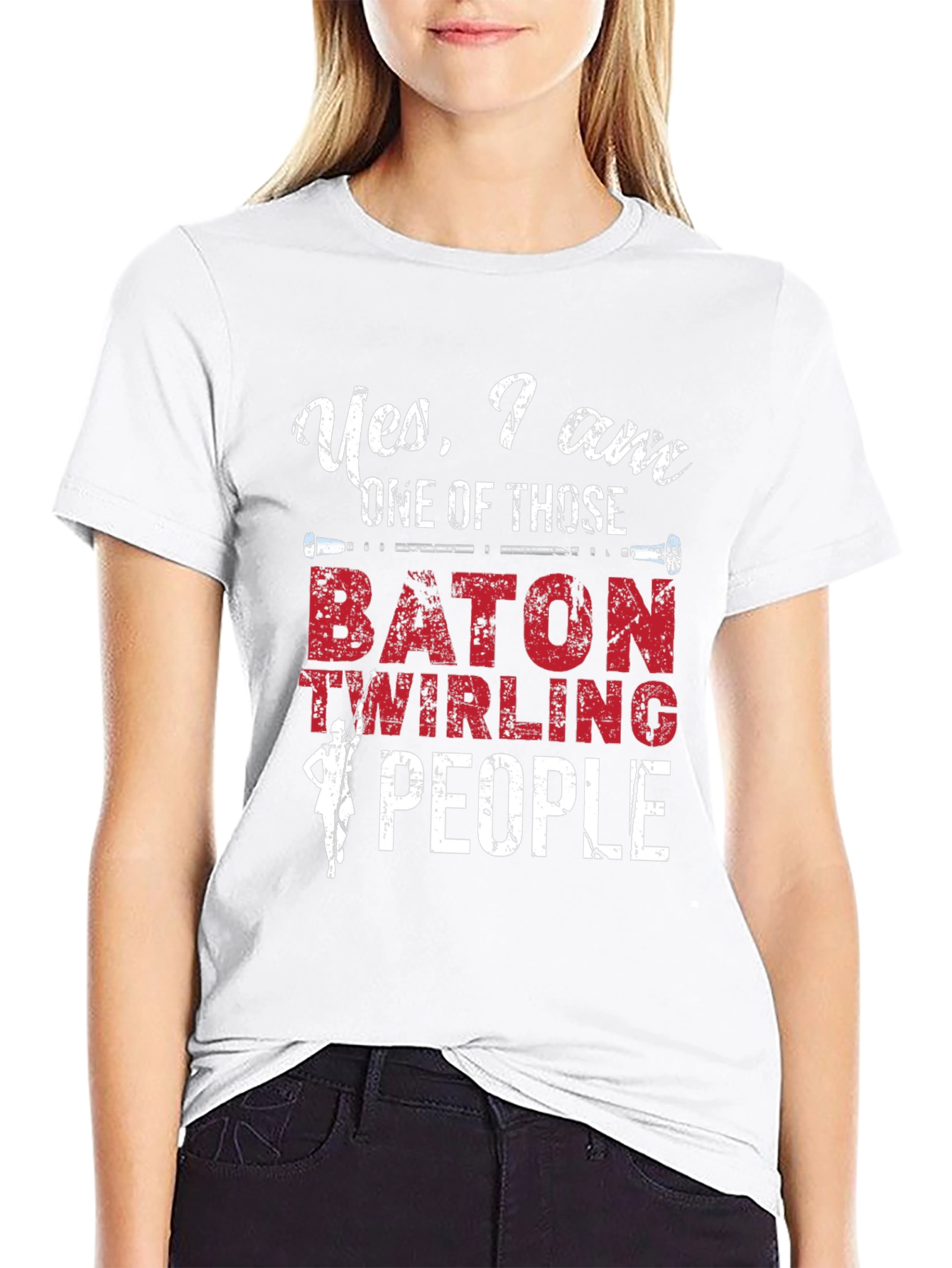 Baton Twirling People Graphic Tee - Unisex Cotton T-Shirt