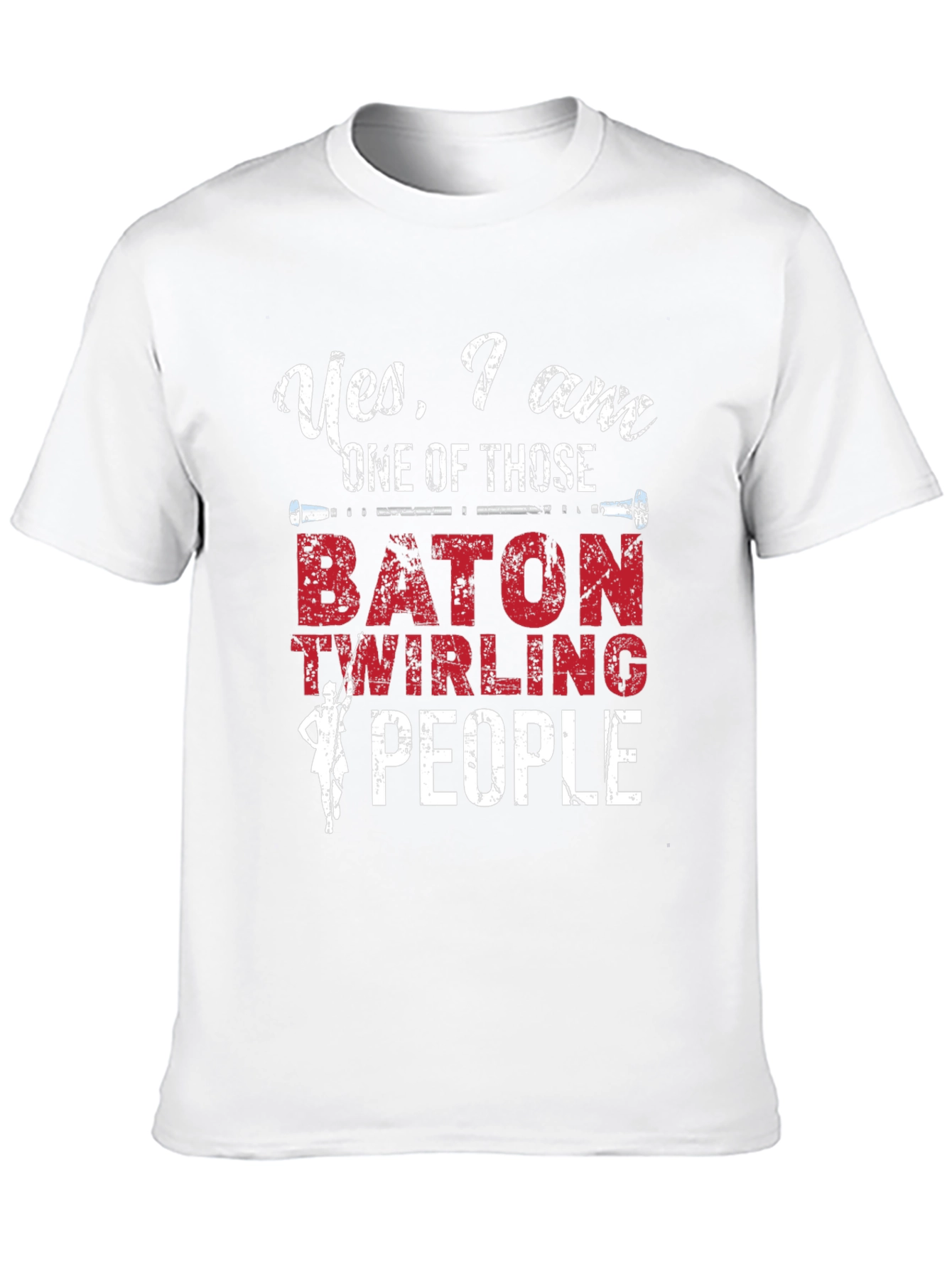 Baton Twirling People Graphic Tee - Unisex Cotton T-Shirt