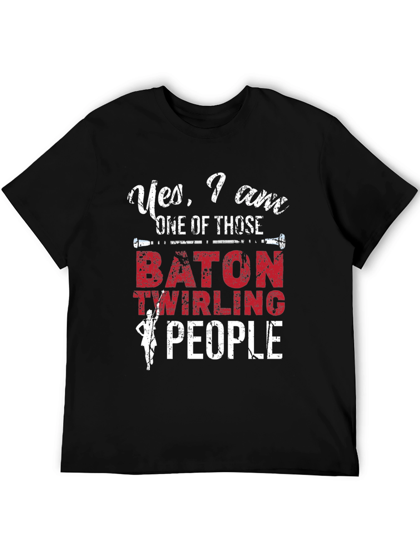 Baton Twirling People Graphic Tee - Unisex Cotton T-Shirt