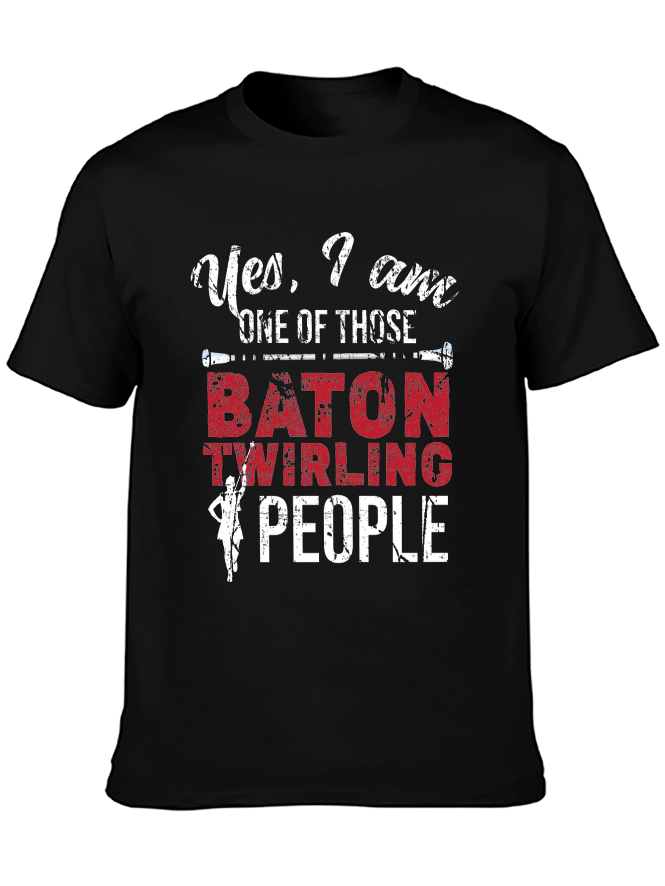 Baton Twirling People Graphic Tee - Unisex Cotton T-Shirt