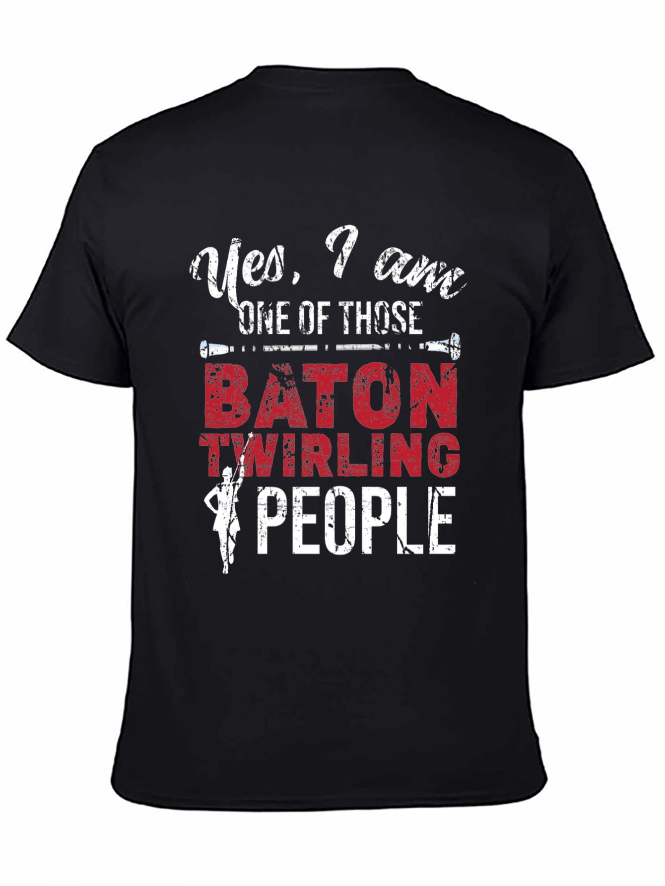 Baton Twirling People Graphic Tee - Unisex Cotton T-Shirt