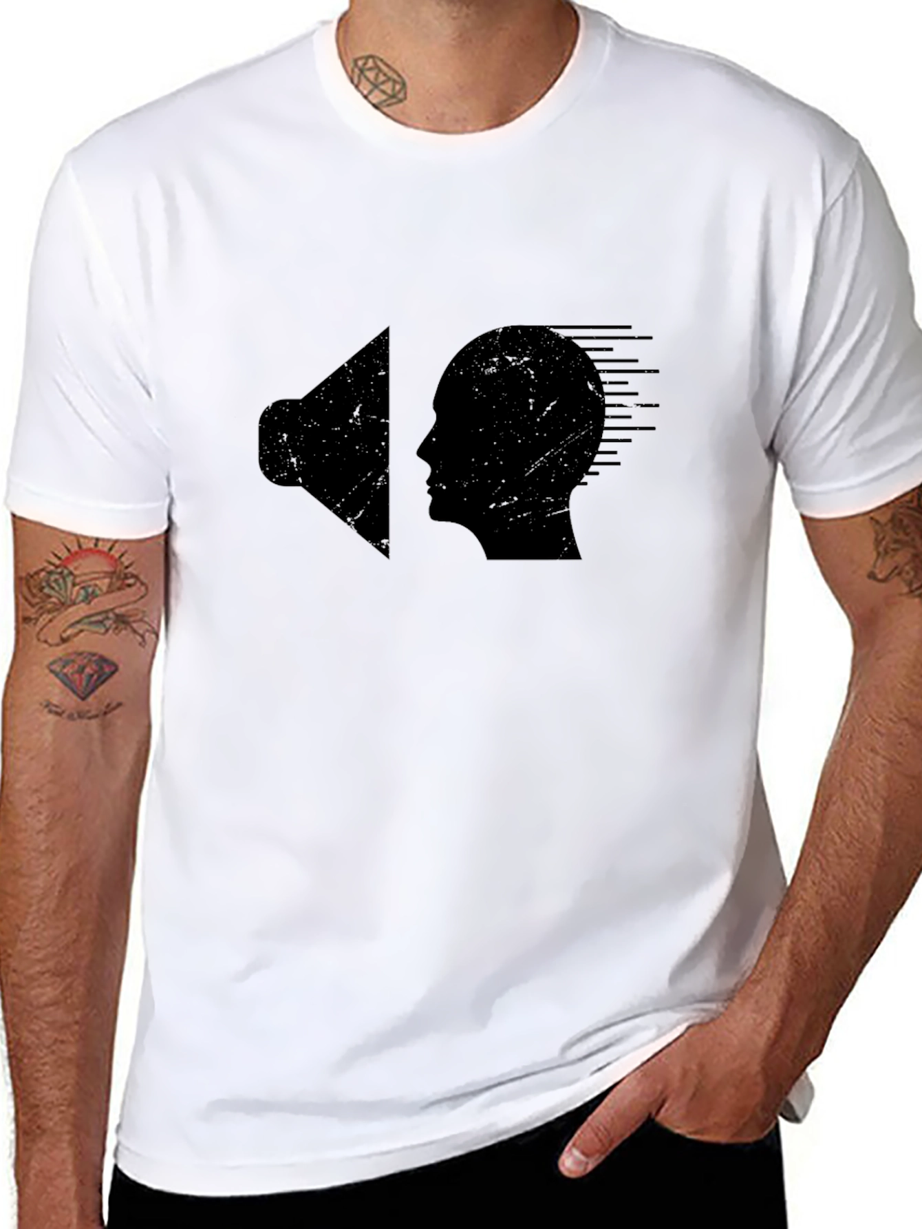 Sound Mind Mens Black Graphic Tee