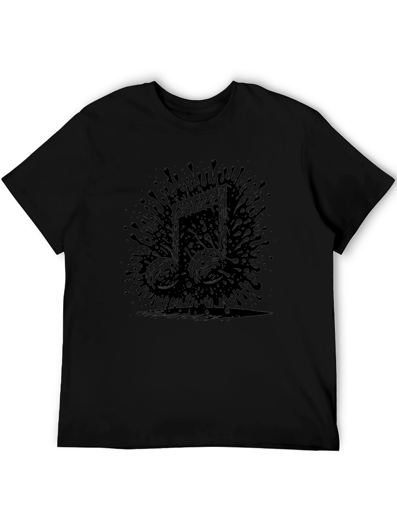 Abstract Music Note T-Shirt - Black Graphic Tee