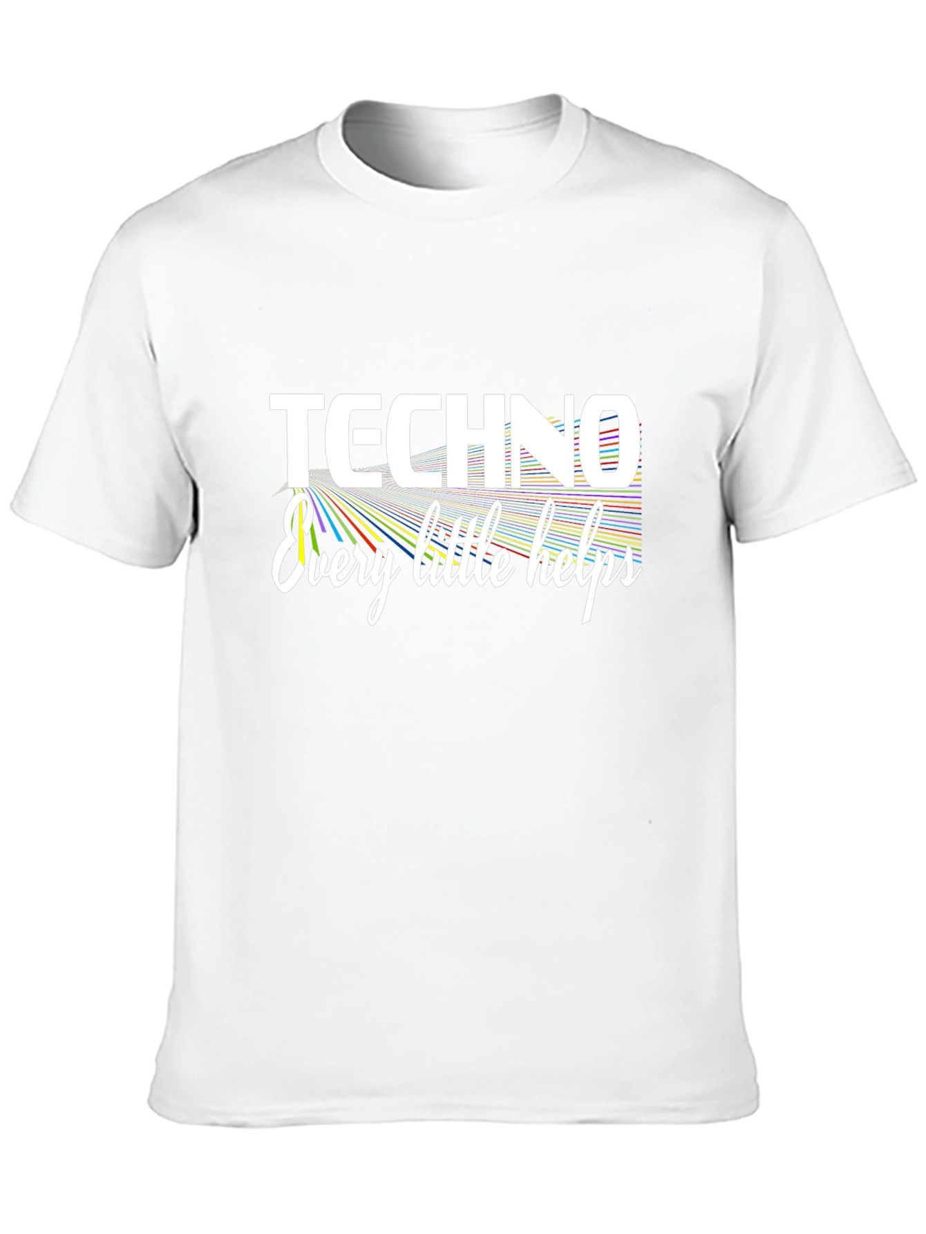 Techno Every Little Helps Black Graphic Tee