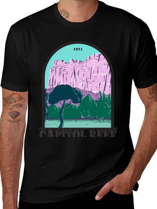 Capitol Reef Graphic Tee - Retro National Park T-Shirt