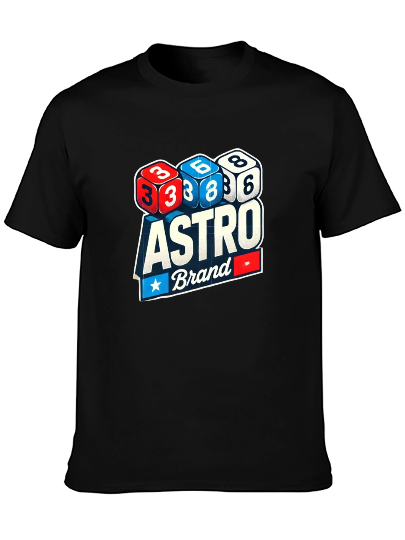 Astro Brand Dice Graphic Black T-Shirt