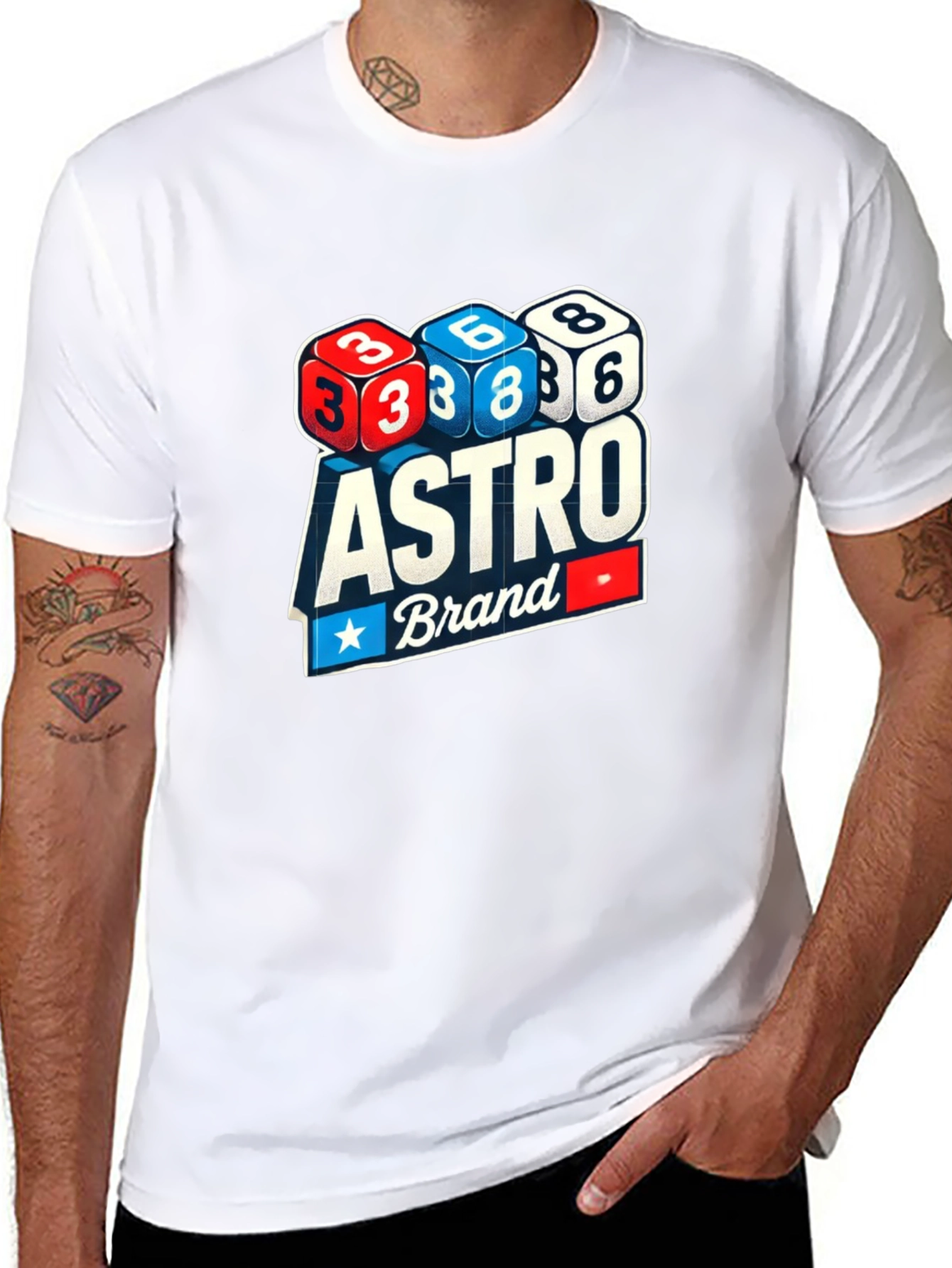 Astro Brand Dice Graphic Black T-Shirt
