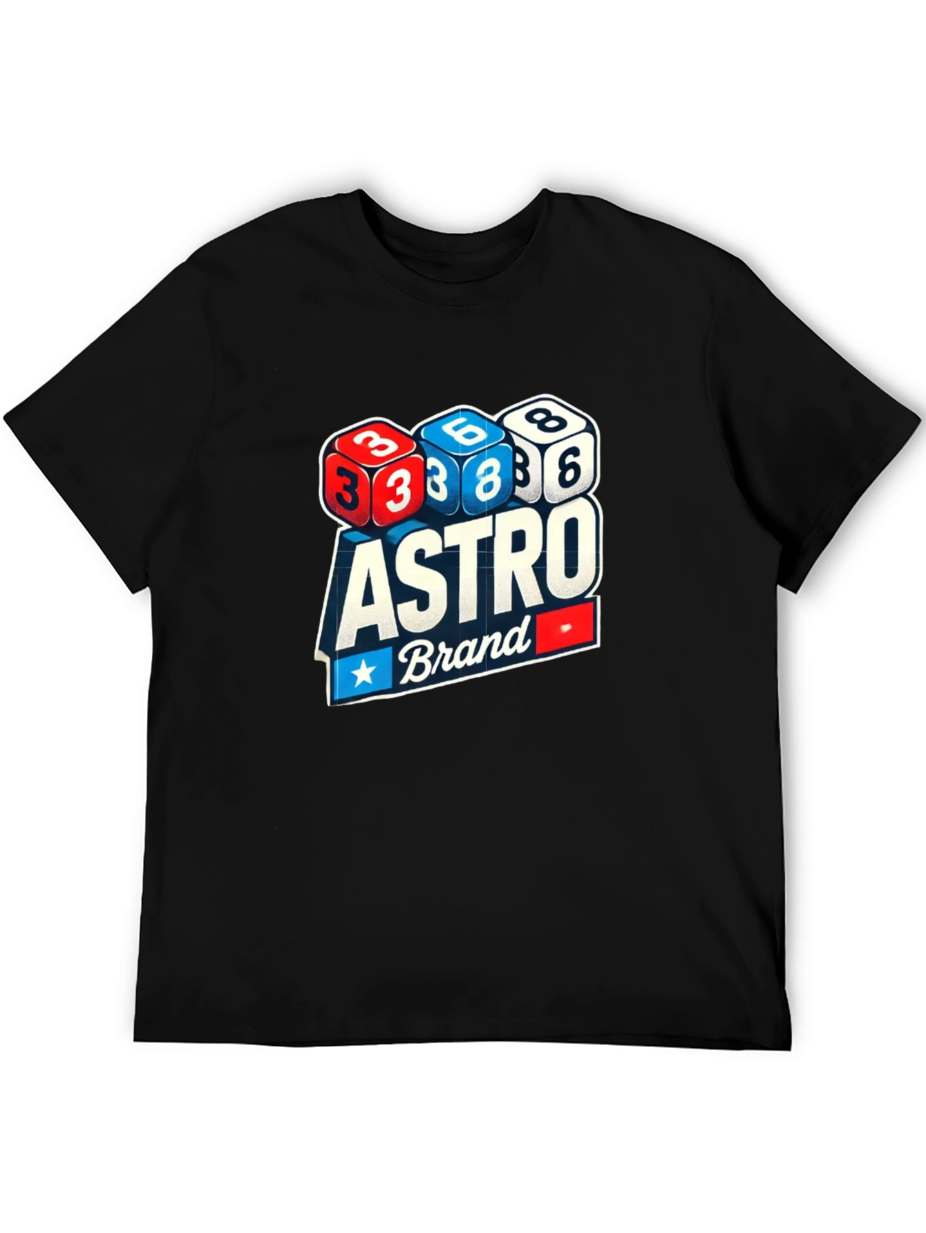 Astro Brand Dice Graphic Black T-Shirt