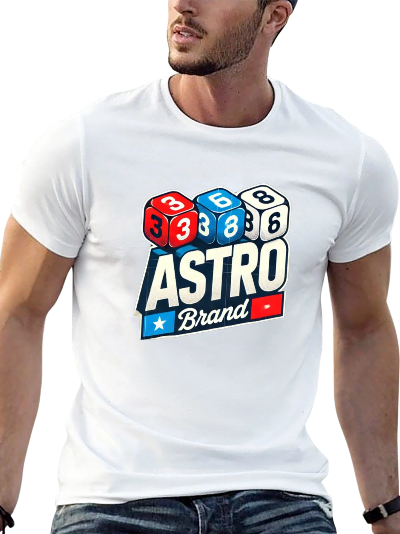 Astro Brand Dice Graphic Black T-Shirt
