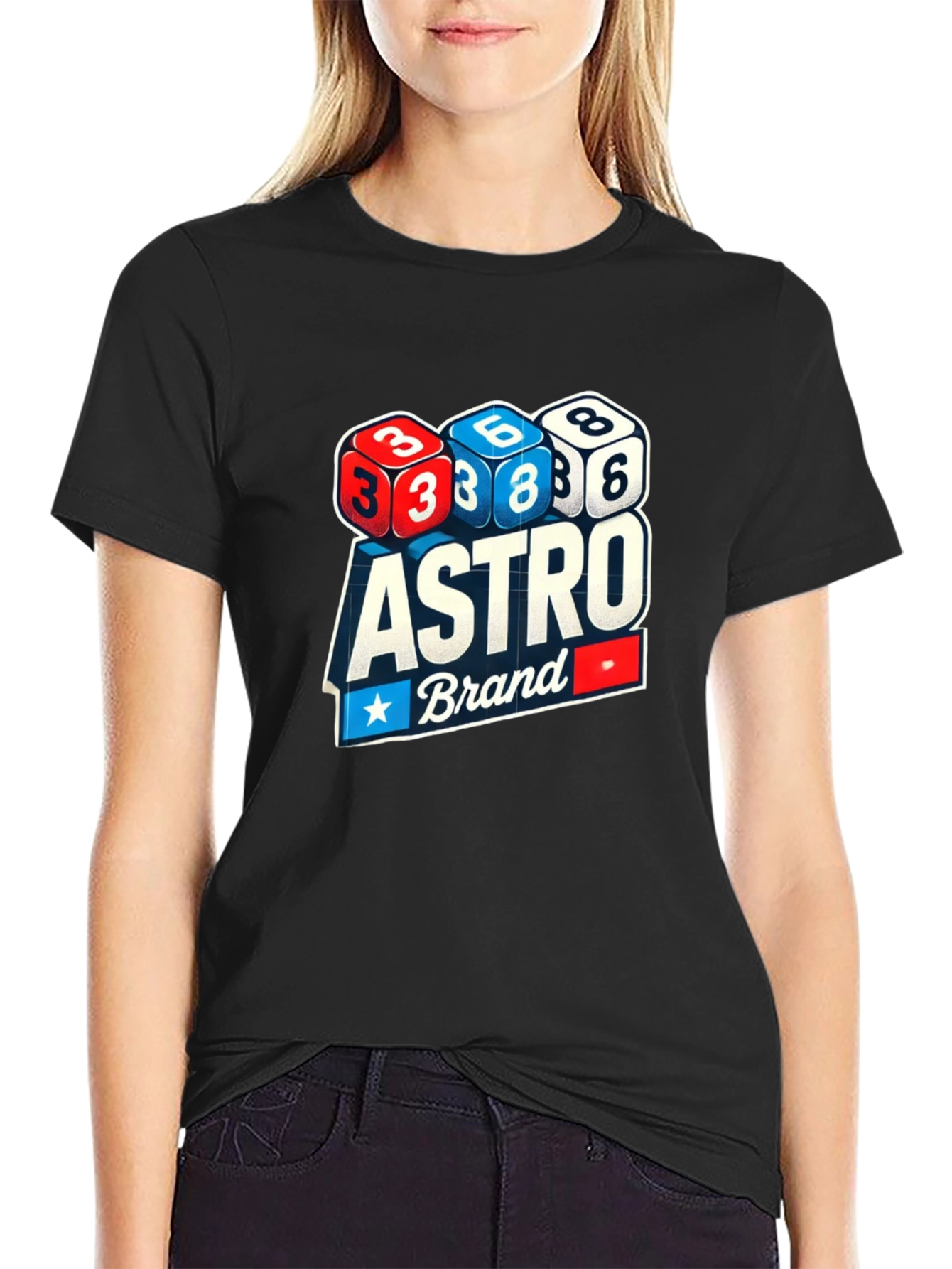 Astro Brand Dice Graphic Black T-Shirt
