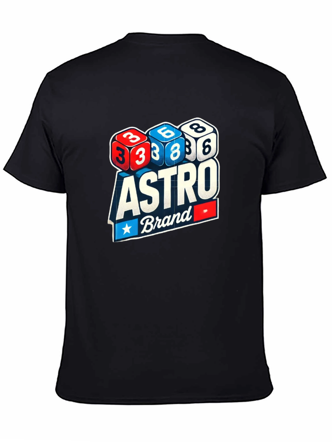 Astro Brand Dice Graphic Black T-Shirt