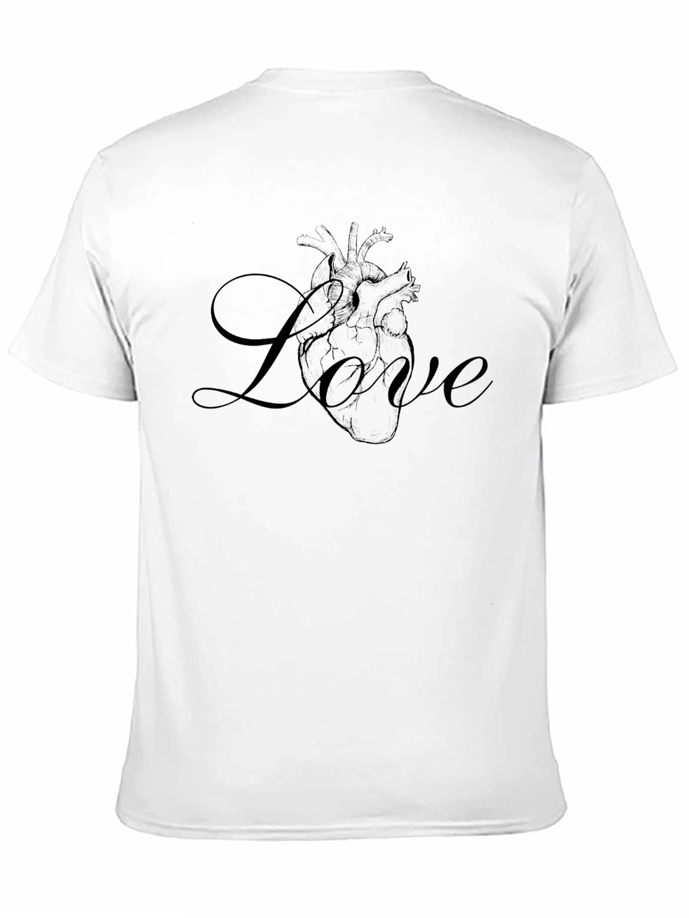 Anatomical Heart Love Graphic Black T-Shirt