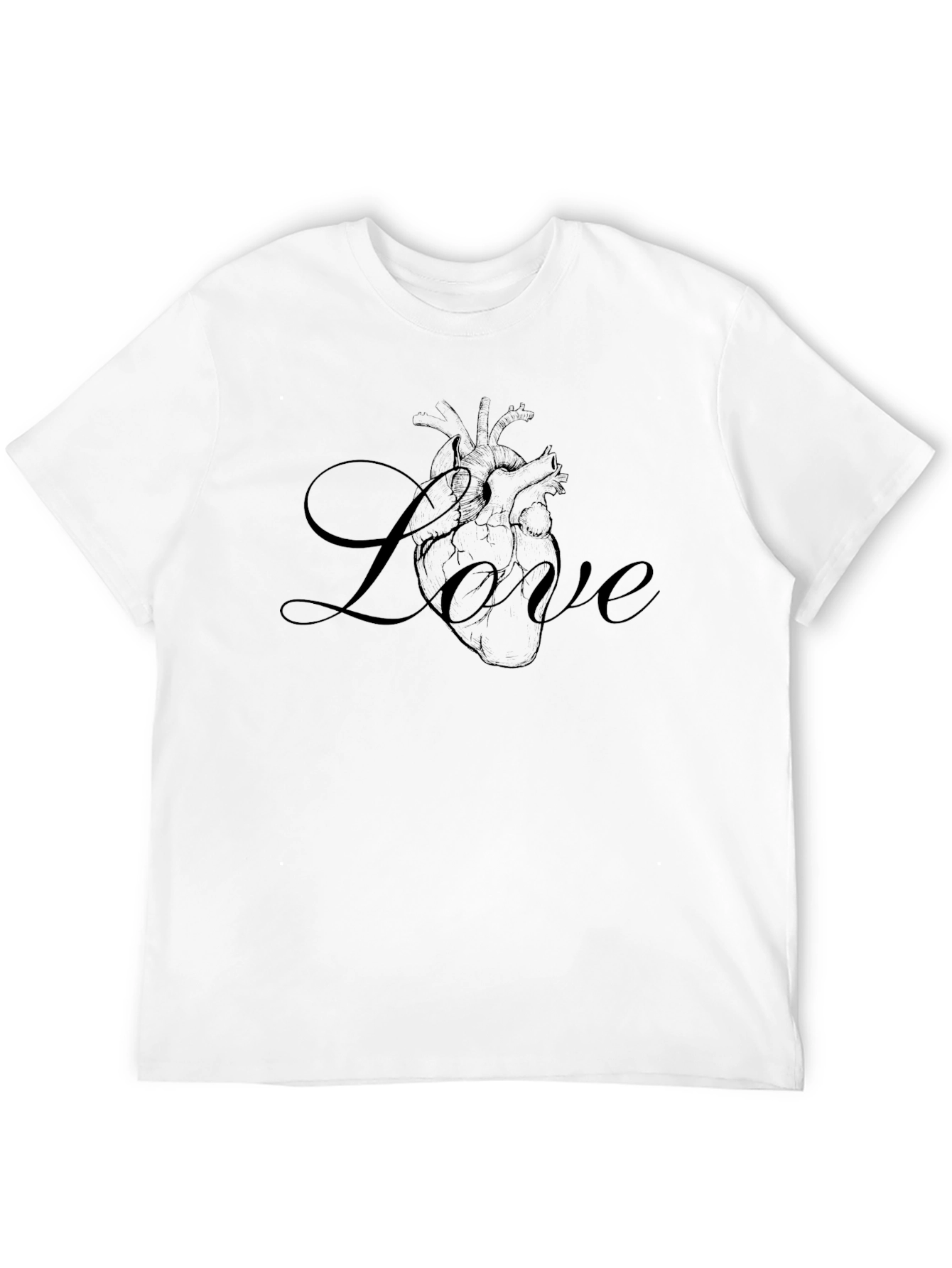 Anatomical Heart Love Graphic Black T-Shirt
