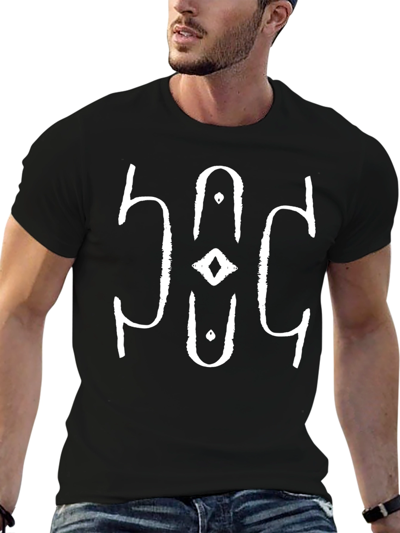Symbol Graphic Tee - Mens Black Casual T-Shirt