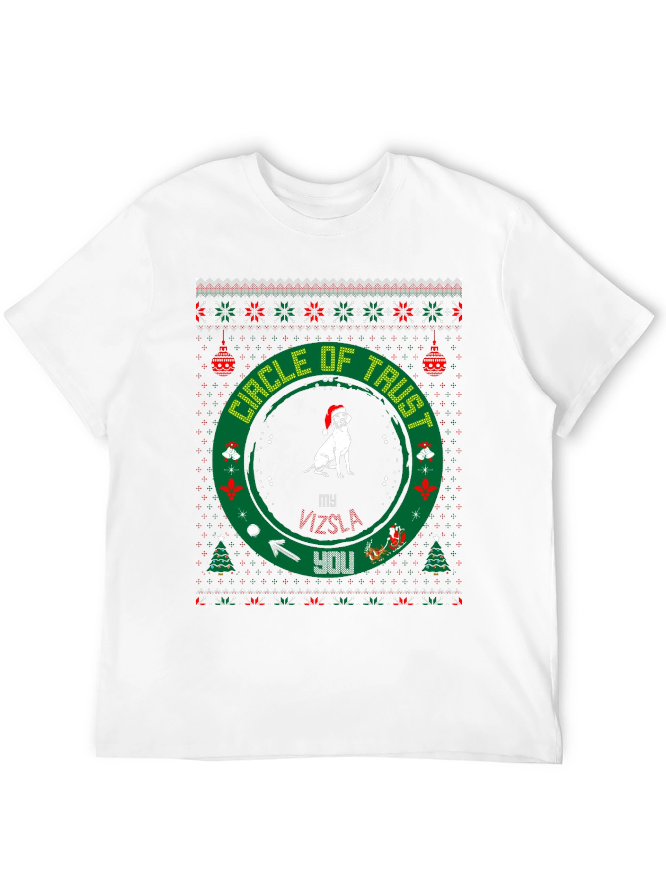 Vizsla Circle of Trust Christmas T-Shirt