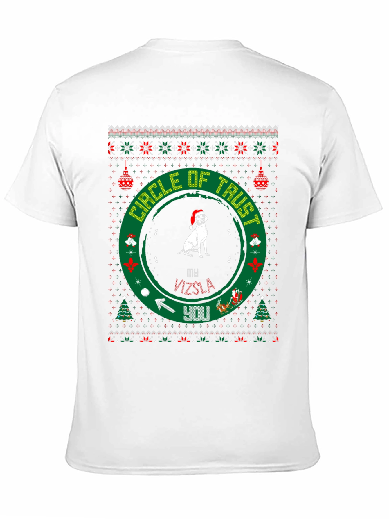 Vizsla Circle of Trust Christmas T-Shirt