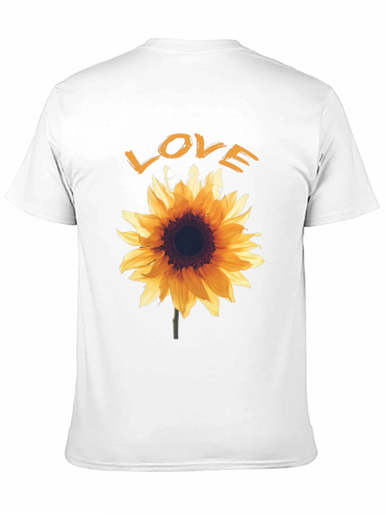 Sunflower Love Graphic Tee - Black Cotton T-Shirt