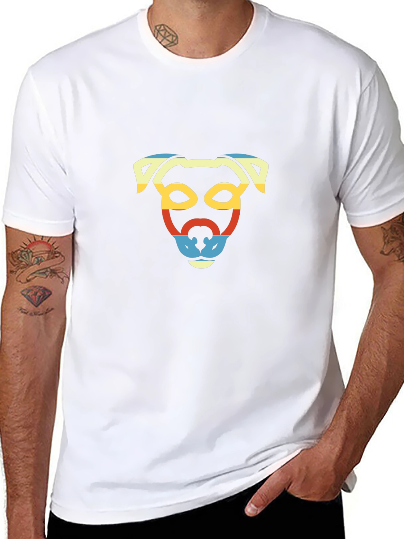 Retro Dog Graphic Tee - Stylish Unisex Cotton T-Shirt