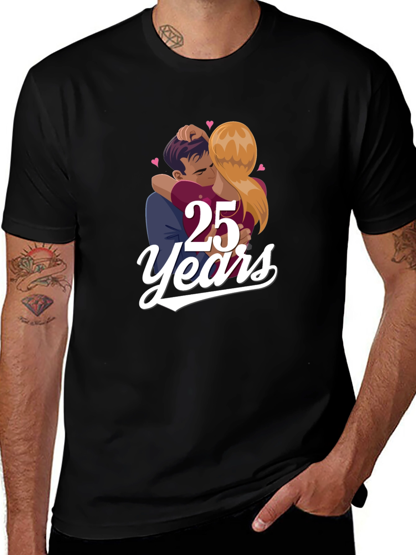 25th Anniversary Couple Graphic Tee