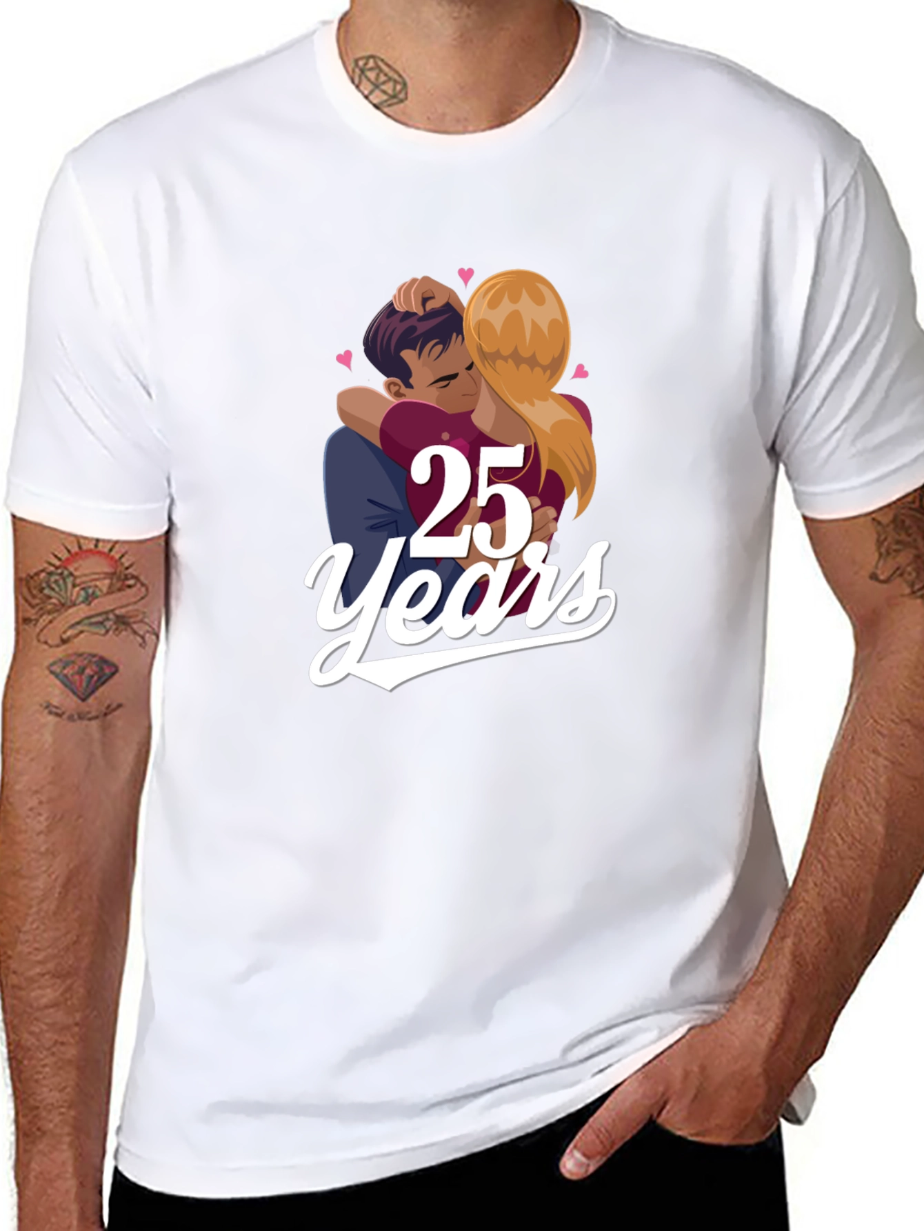 25th Anniversary Couple Graphic Tee