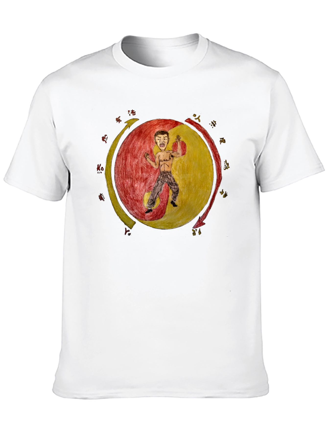 Yin Yang Warrior T-Shirt - Black