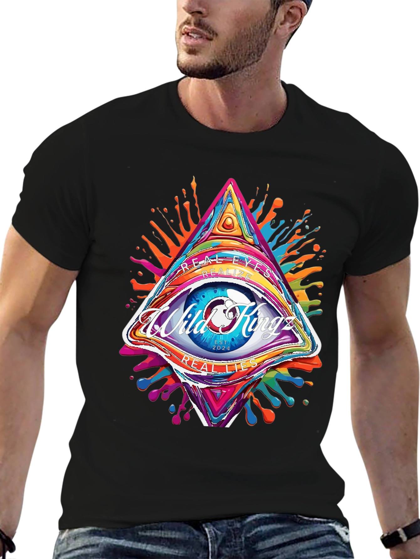 Wild Kingz Eye T-Shirt - Artistic Graphic Tee