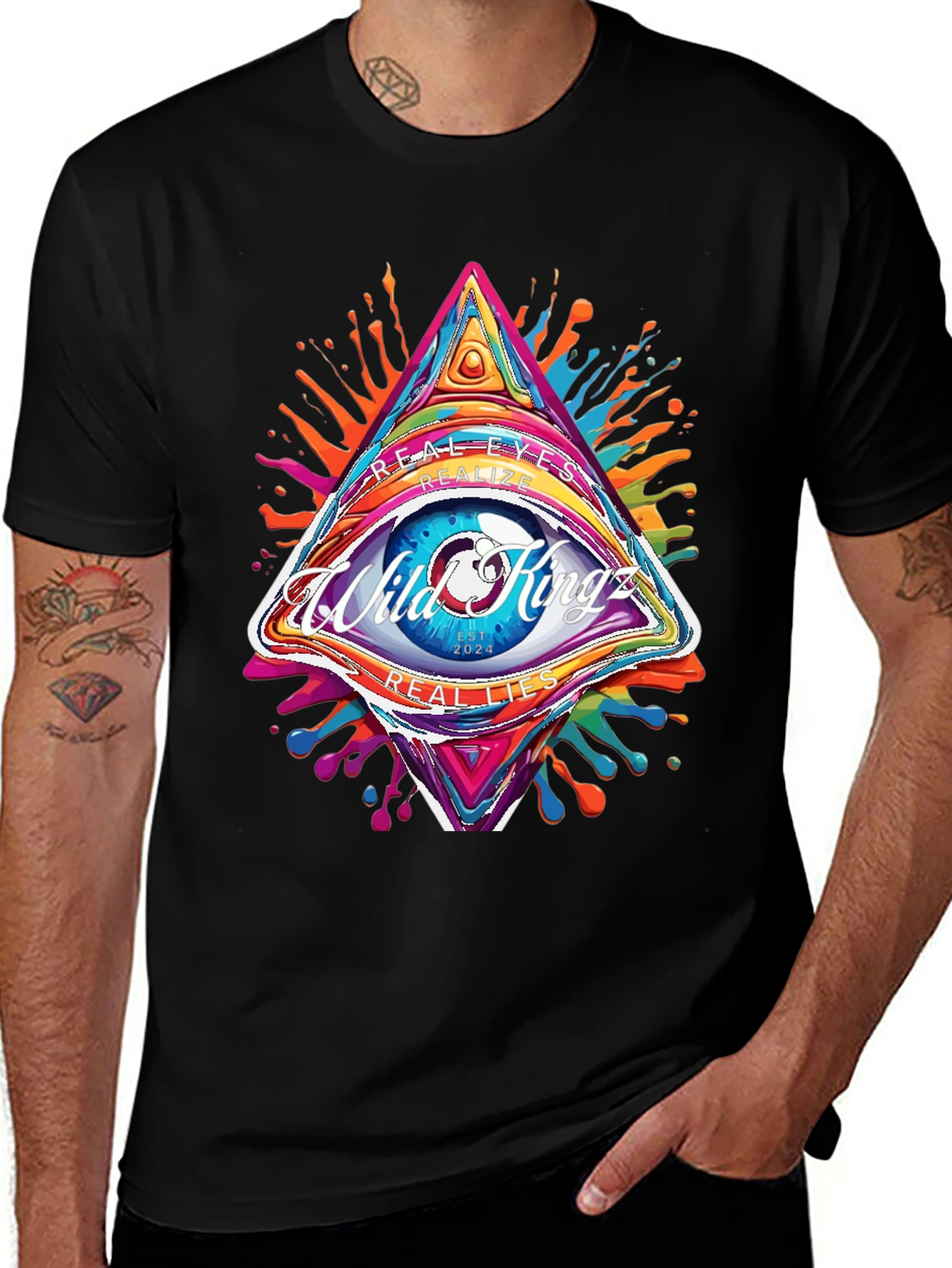 Wild Kingz Eye T-Shirt - Artistic Graphic Tee