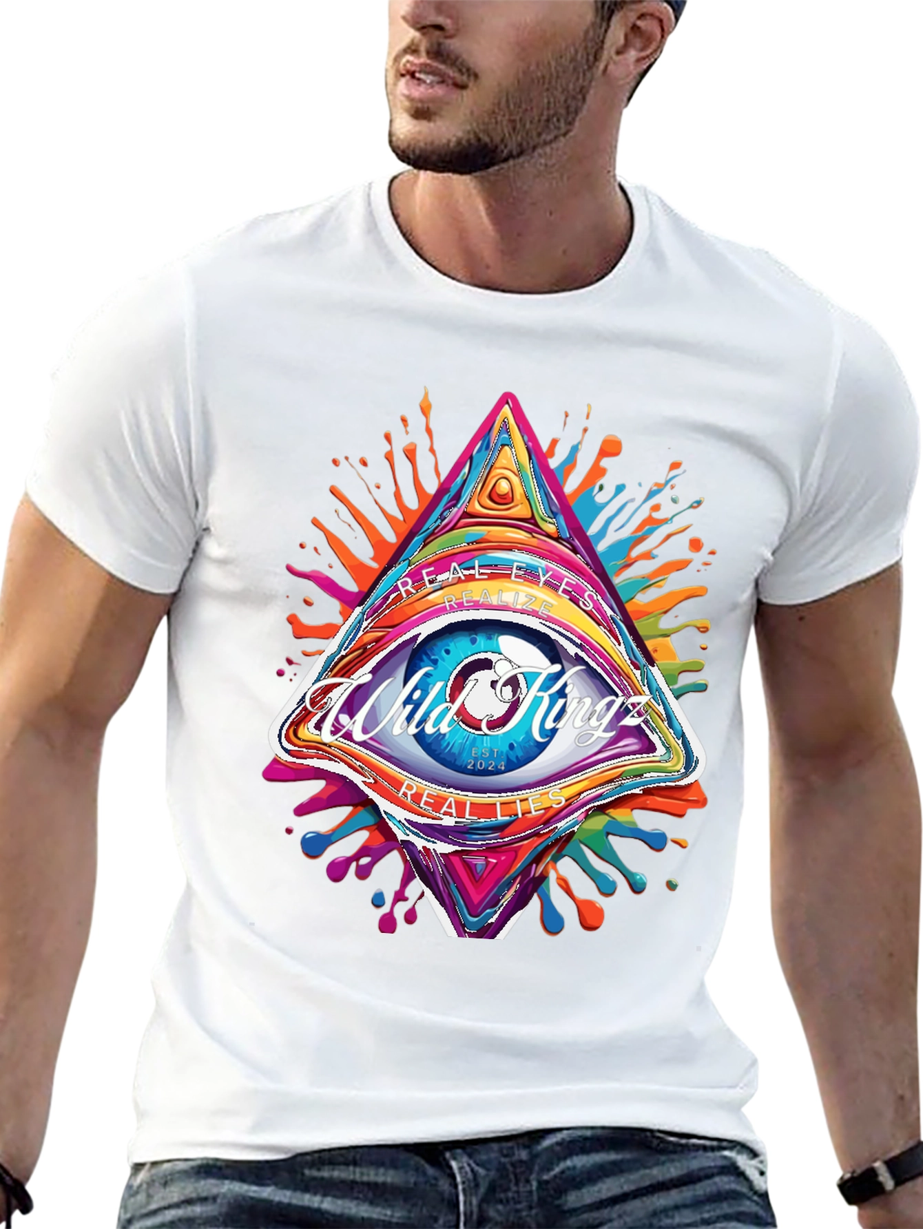 Wild Kingz Eye T-Shirt - Artistic Graphic Tee