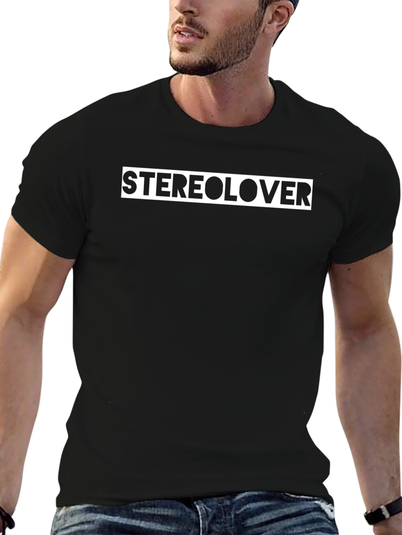 Stereolover Black Graphic Tee - Casual Style