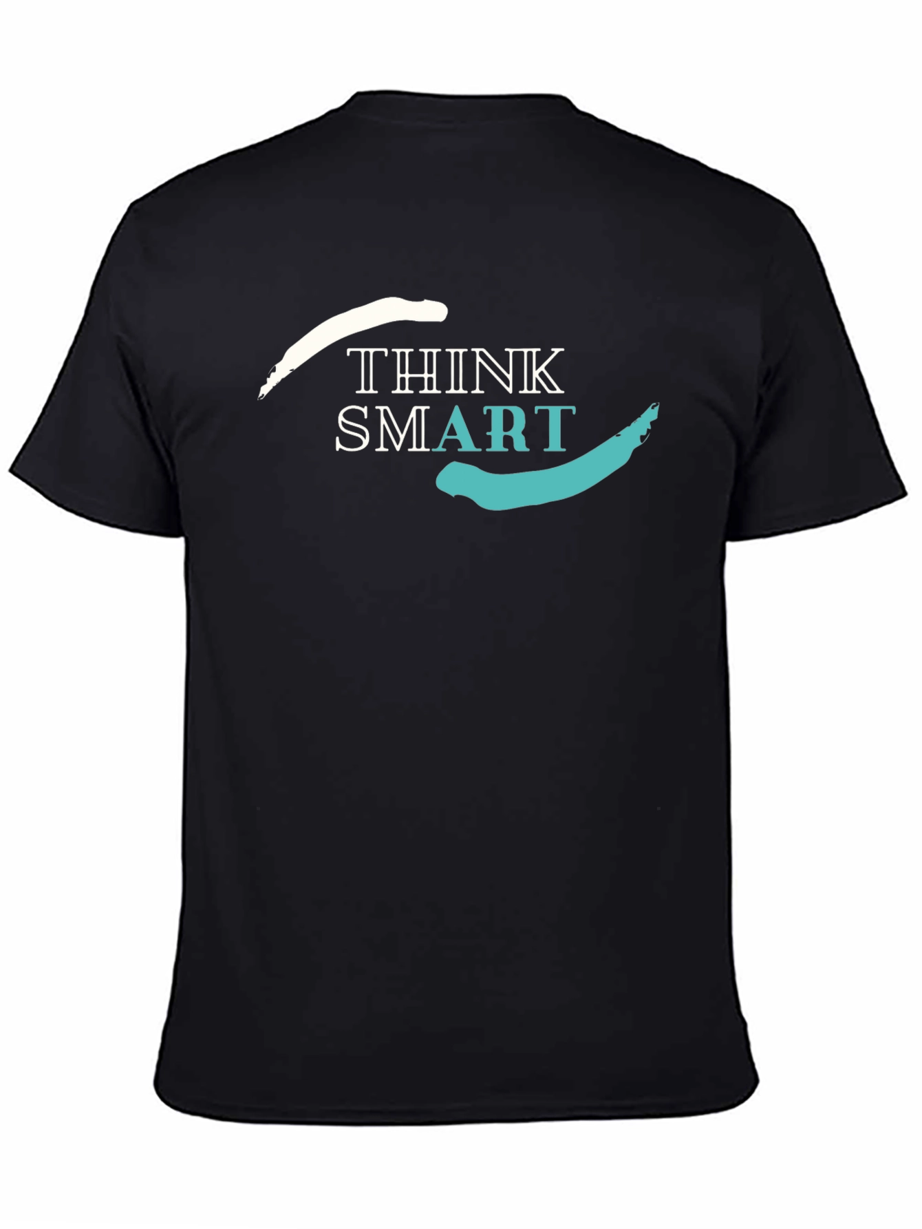 Think Smart Graphic Tee - Stylish Mens Black T-Shirt