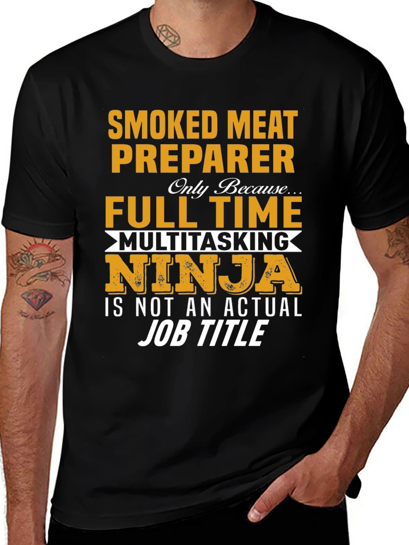Smoked Meat Preparer T-Shirt: Full Time Ninja