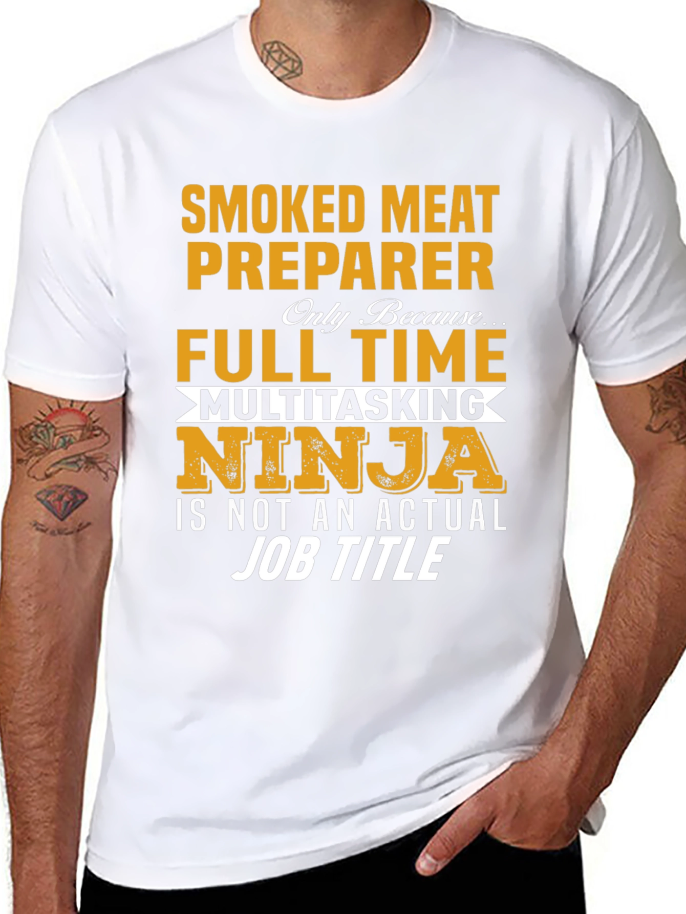 Smoked Meat Preparer T-Shirt: Full Time Ninja