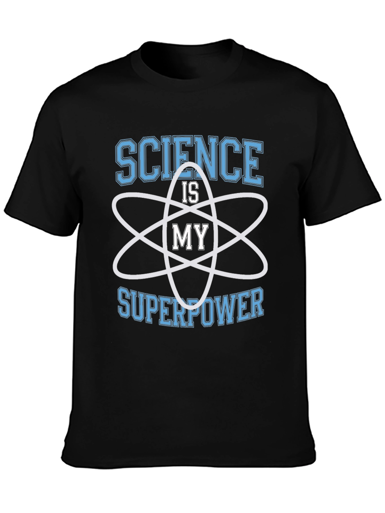 Science is My Superpower Black Graphic T-Shirt