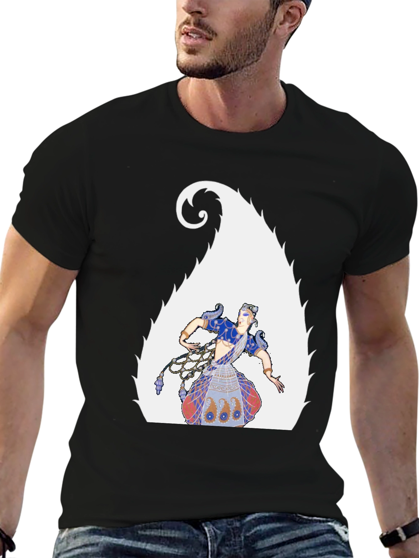 Artistic Graphic Tee - Dancer Design