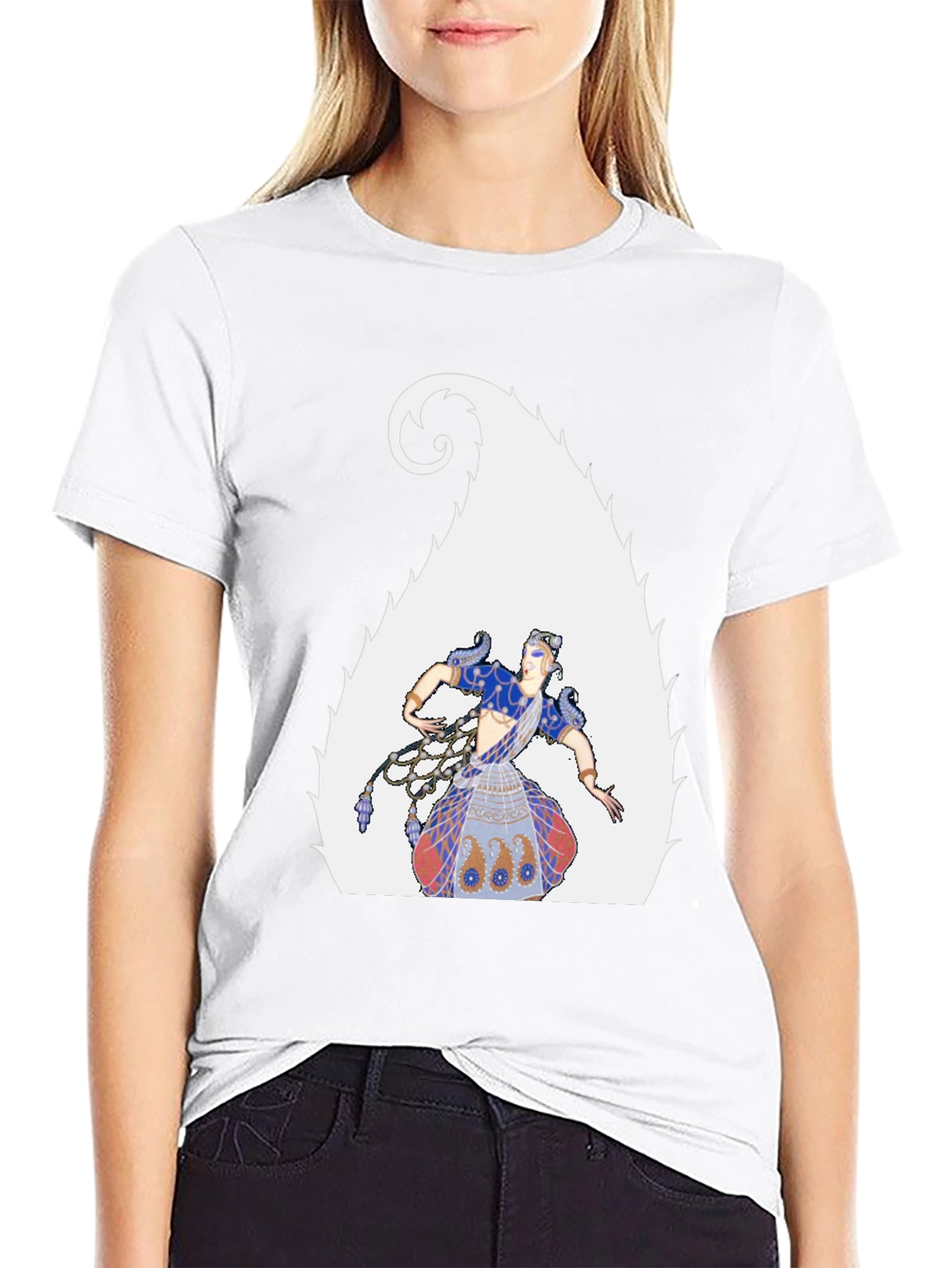 Artistic Graphic Tee - Dancer Design