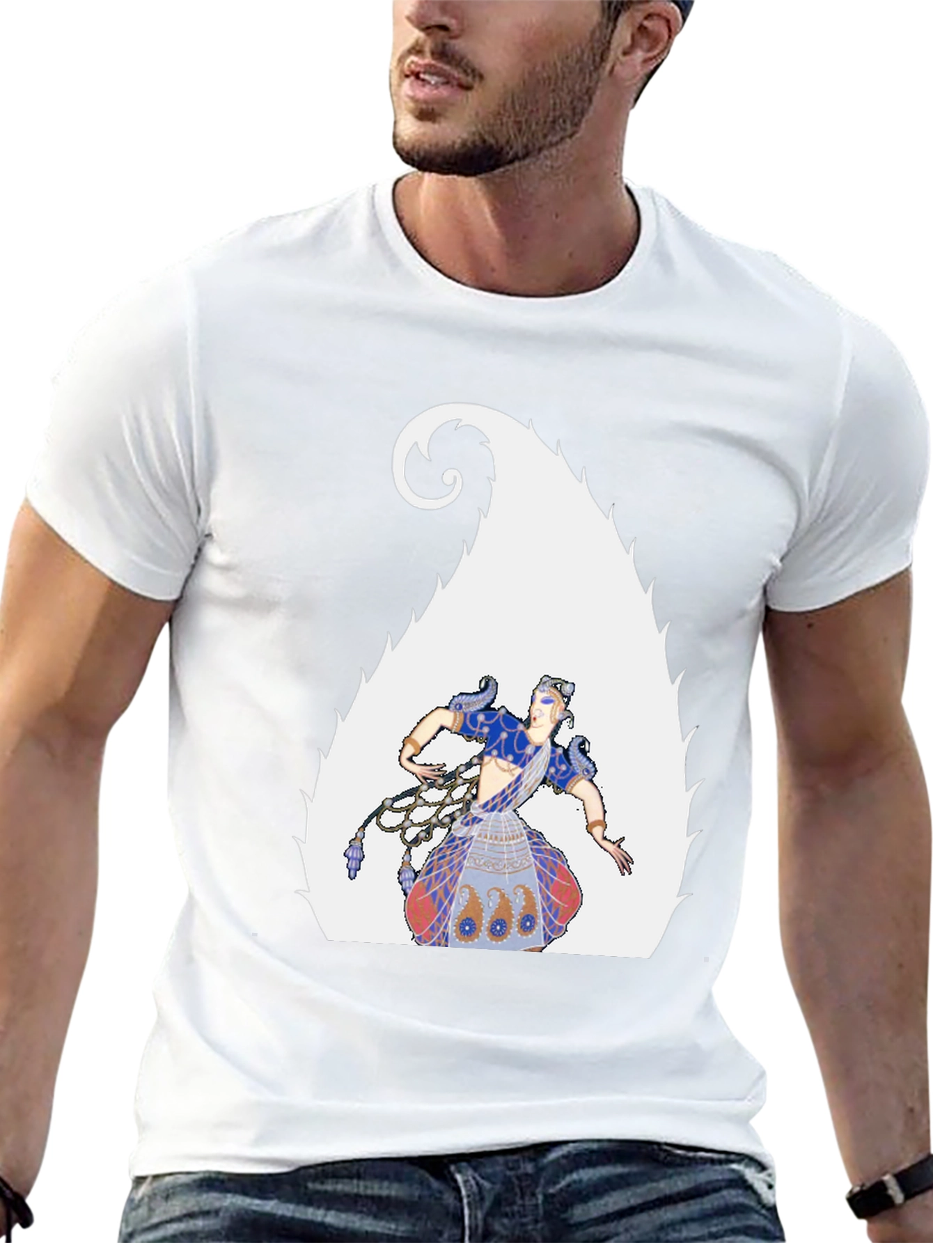 Artistic Graphic Tee - Dancer Design