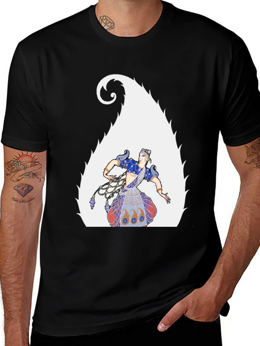 Artistic Graphic Tee - Dancer Design