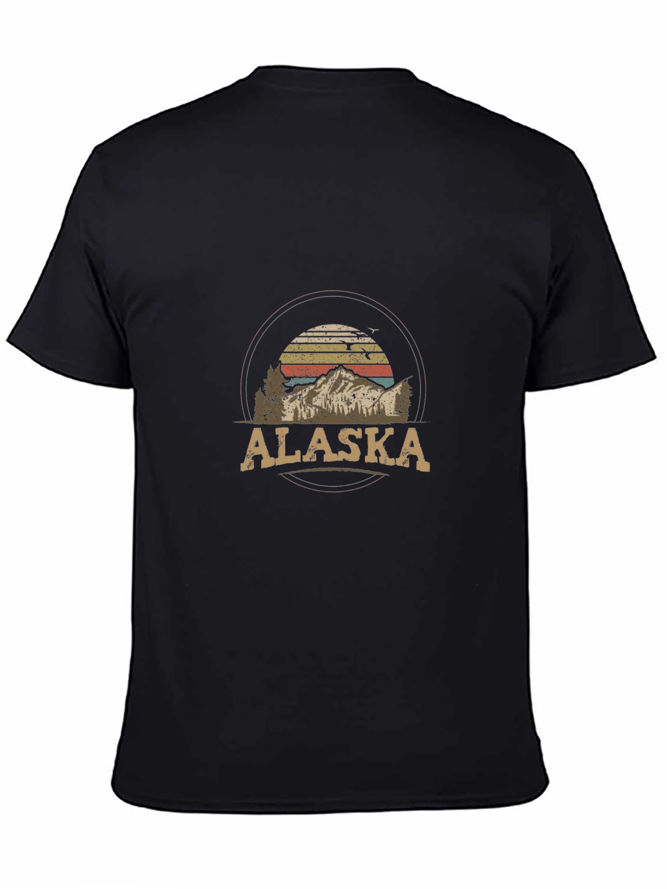 Alaska Mountain Graphic Tee - Retro Style T-Shirt