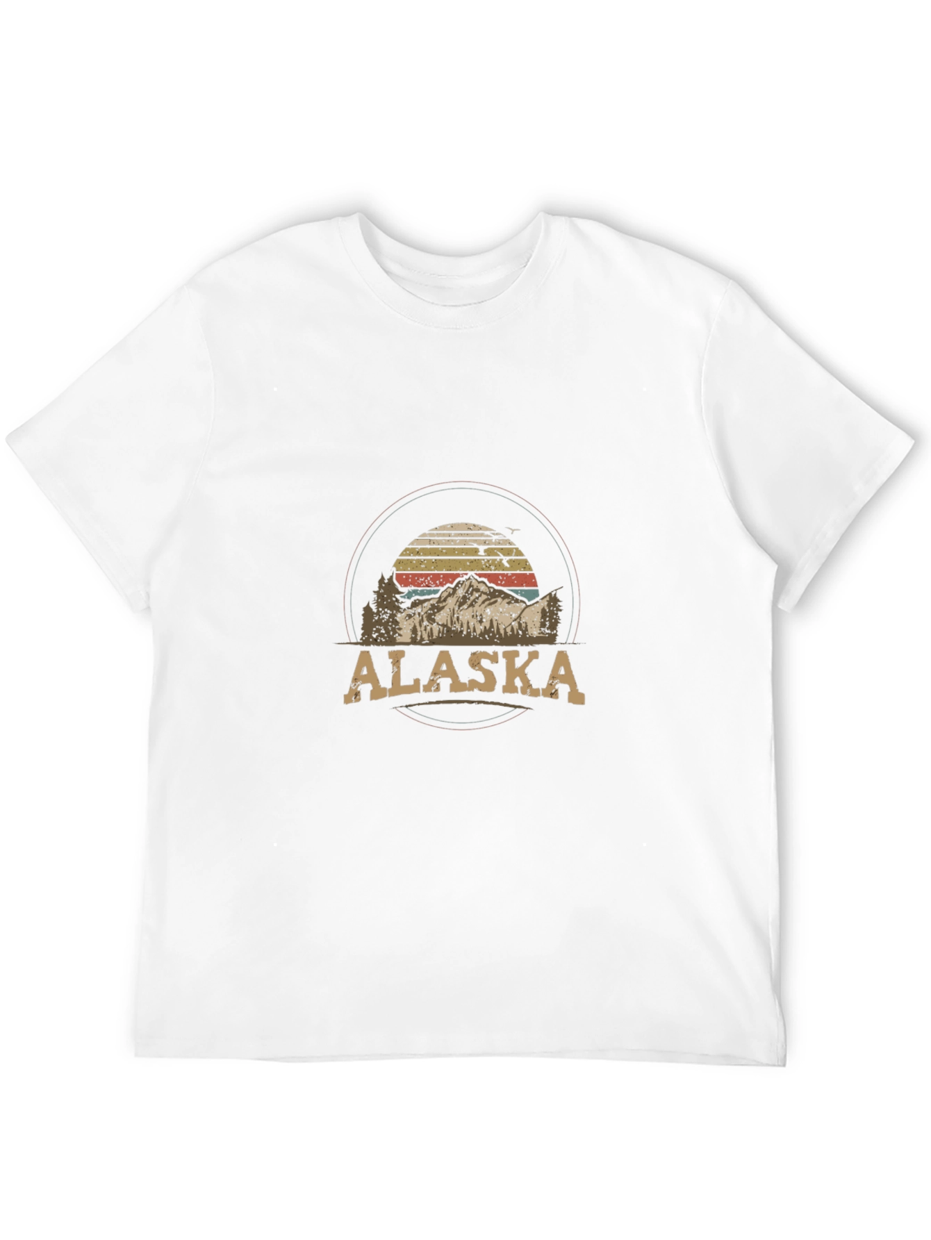 Alaska Mountain Graphic Tee - Retro Style T-Shirt